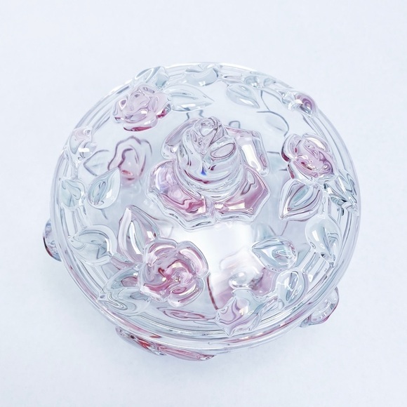 Vintage Crystal Rose Candy Bowl - Picture 5 of 5